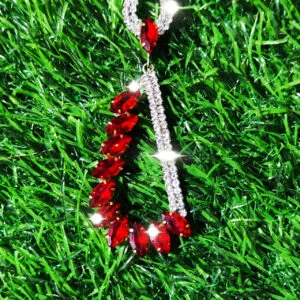 Handmade Resin Red Stone Drop Earrings – Elegant Party Wear Jewelry